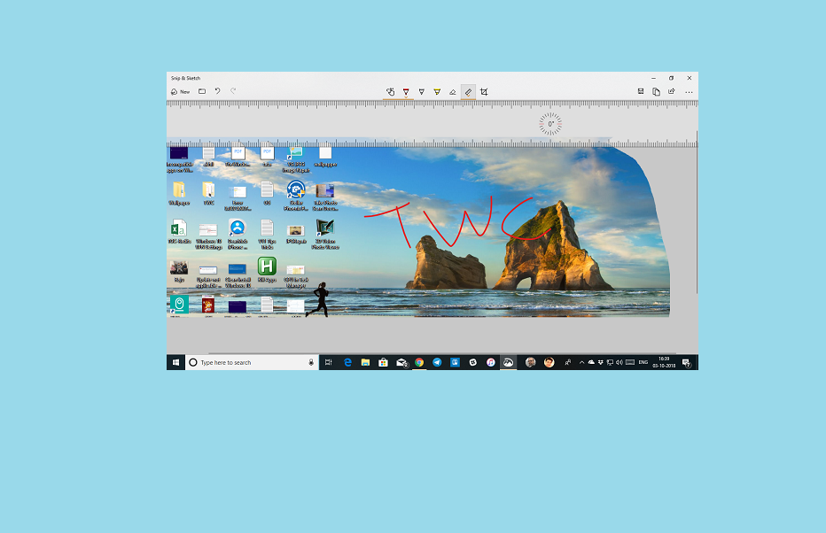 take screenshot windows 10 use Snip and Sketch