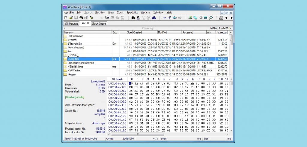 WinHex Computer Forensics & Data Recovery Software