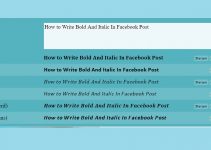 How to Write Bold And Italic In Facebook Post